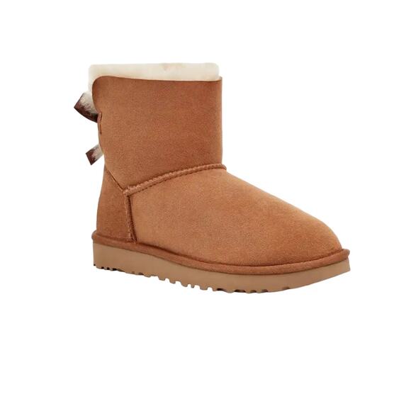 NEW Authentic UGG Women's Mini  Bailey Bow II Boots Shoes  Chestnut size 7 - Picture 4 of 6